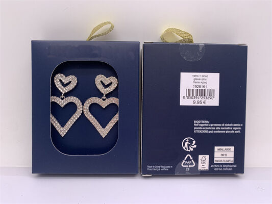 Heart Shaped Fashion Jewellery Earrings Portable Multiscene For Party