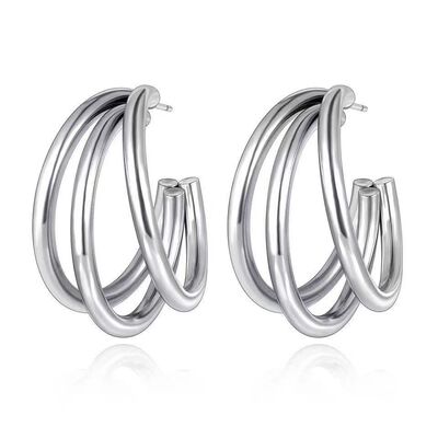 Round Wire Round C-Shape Women's Geometric Stud Earrings