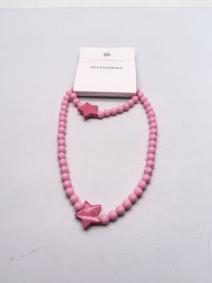 Pink Necklace with Star Pendant for Childrens Special Moments