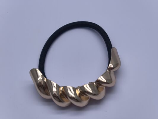 Wave-shaped Heavy Metal Hair Ties Hair Accessories With Polished Finish