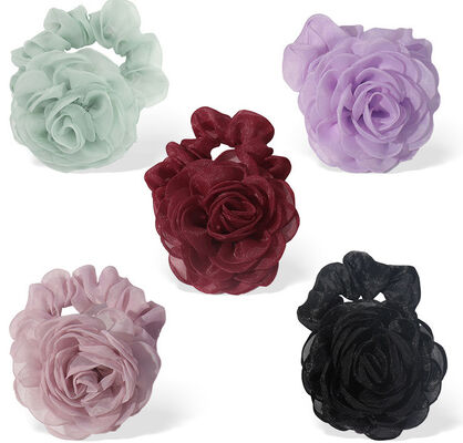 Floral Hair Scrunchies with Various Colors for Any Outfits