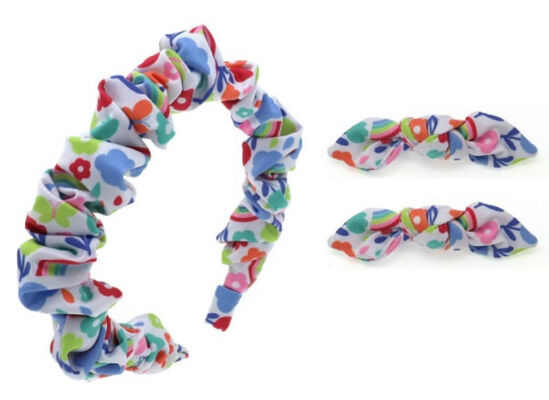 Colorful Patterns Hairband and Scrunchies for Kids with Various Designs