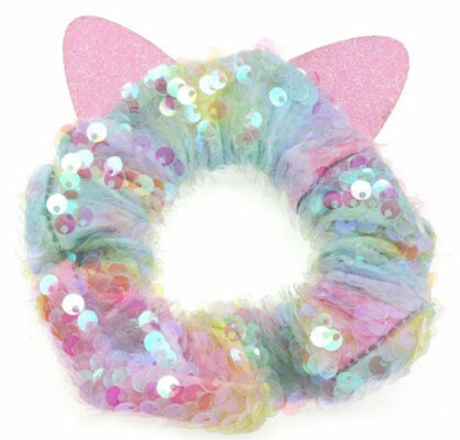 Fashion Design Cat Ear Style Scrunchie with Various Colors for Kids
