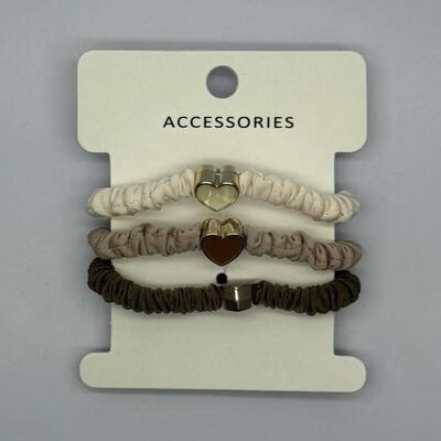 Multi-colors Stylish Elastic Hair Ties with Heart for Endless Styling Options