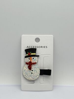 Various Colors Large Cute Christmas Snowman Hair Clip for Christmas Season