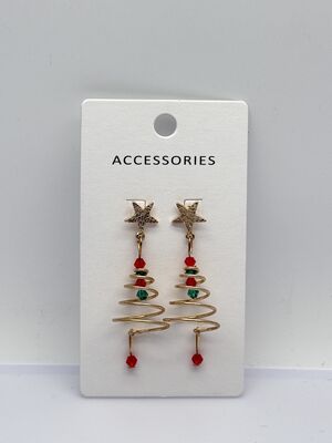 Christmas Trees Metal Earring for Festival Atmosphere