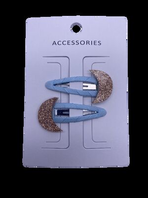 Sequin Moon Childrens Hair Accessories Hair Pin Fabric Wrapped Material