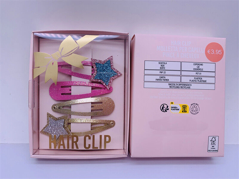 Multicolor Plain Kids Hair Clip , Shining Star Hair Accessories For Kids