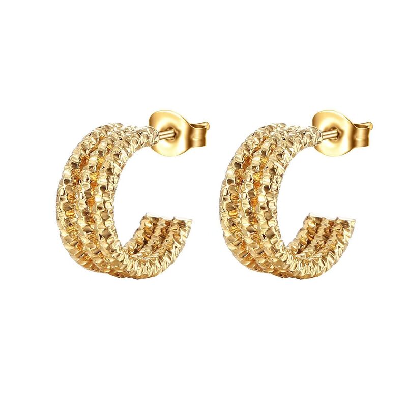 Unisex Full Pave Diamond Earrings Medium Size With Screw Back Fastening Solution
