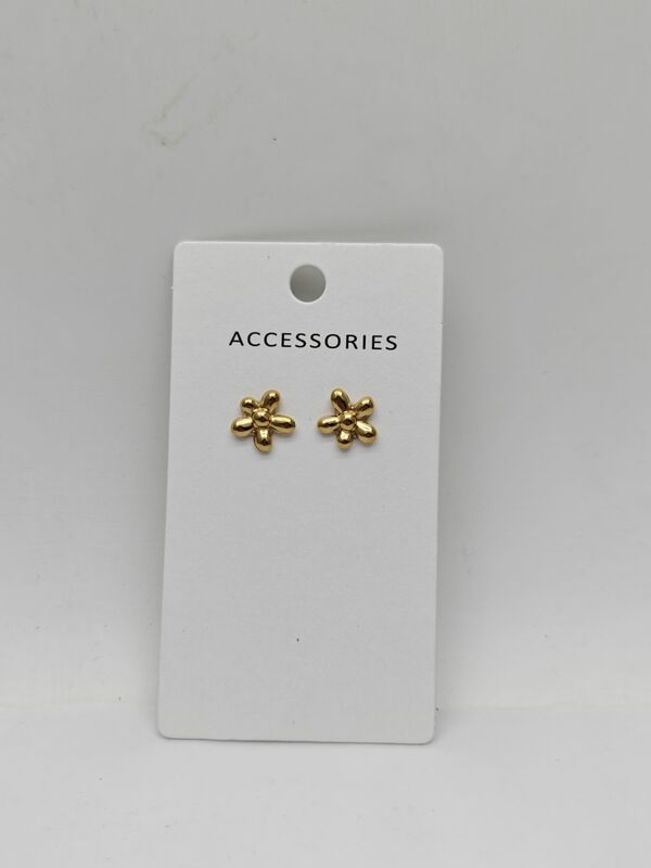 Basic Design Flower Metal Earrings for Women Post Fastening and Affordable