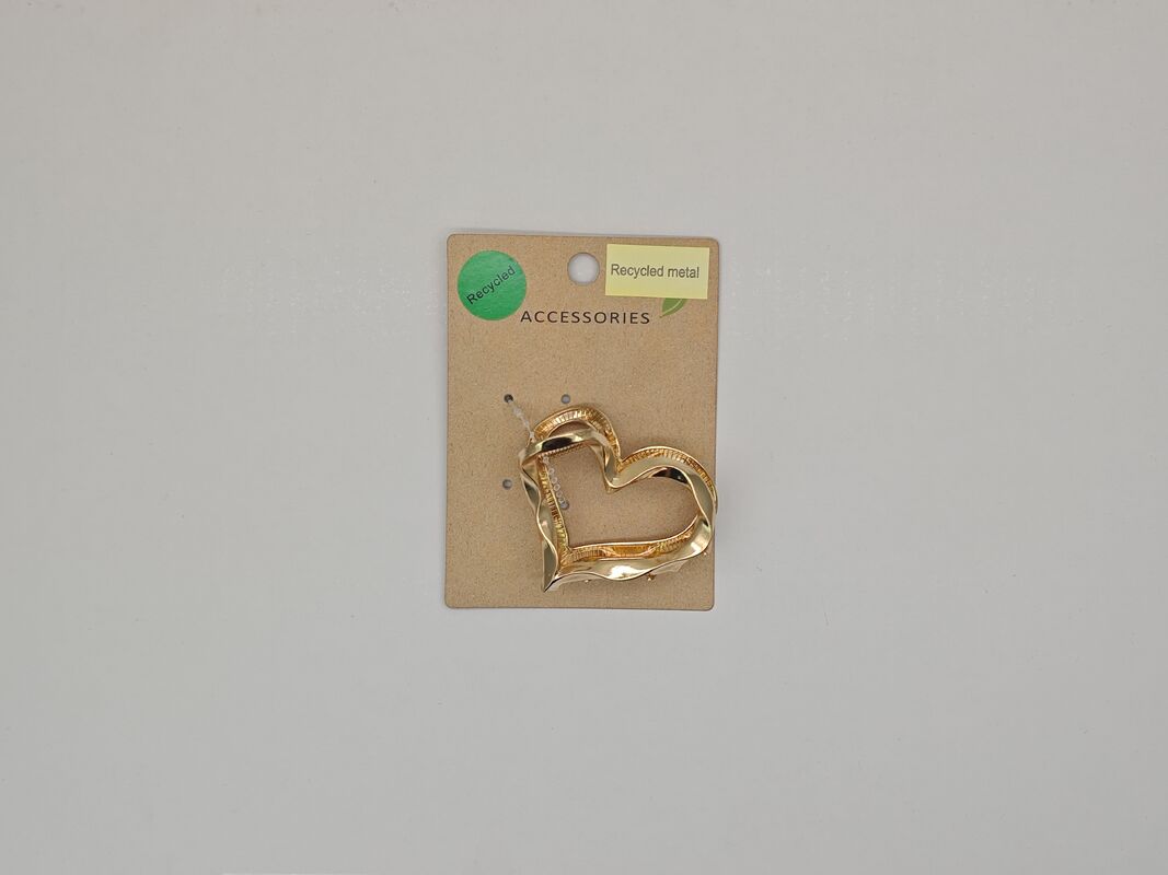 Eco-Friendly Medium Heart Recycled Metal Hair Claw Clips with Various Shapes