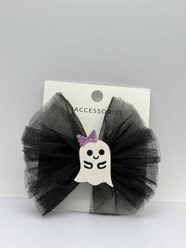 Various Colors Cute Ghost Bow Hair Clip Perfect for Halloween All Season